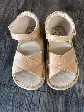 Little Love Bug Desert Sand Leather Sebby Sandals Size 12